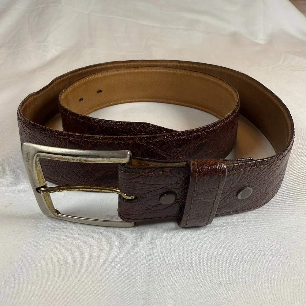 Vintage Genuine Leather Belt‎ Brown 38